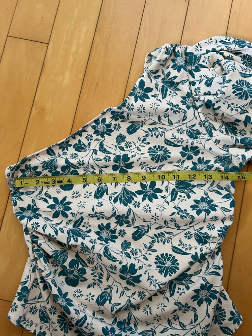 Free People Dream a Little Dream Blue and White Floral One Shoulder Bodysuit M - Picture 7 of 7